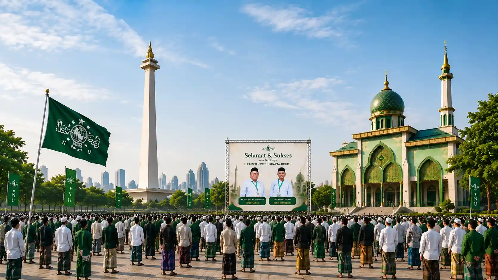 Kebersamaan pengurus dan warga PWNU Pengurus Wilayah Provinsi Jawa Barat
